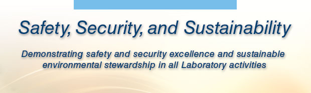 Environmental Report Safety, Security and Sustainability page banner. cover.