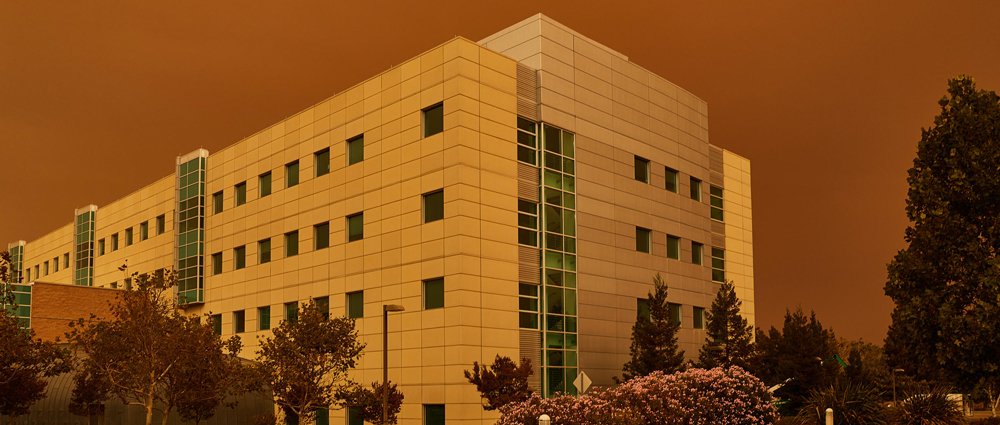 Air quality at LLNL’s Computing Complex on a day during California’s major wildfire outbreak in 2020