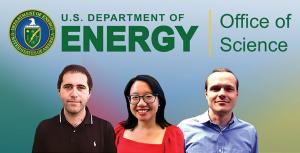 LLNL recipients of DOE Office of Science Early Career Research Program awards (Timofey Frolov, Mimi Yung, and John Despotopulos).